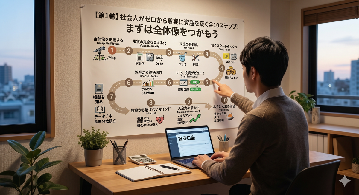 【第1巻】社会人がゼロから着実に資産を築く全10ステップ！